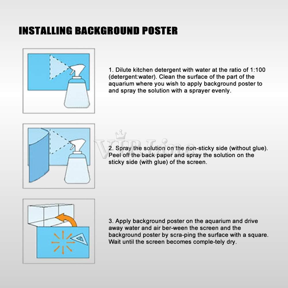 Rock Wall Aquarium Background Poster PVC Fish Tank Decor Landscape 24 36 48 72 (30" x 12"/ 76 x 30cm)