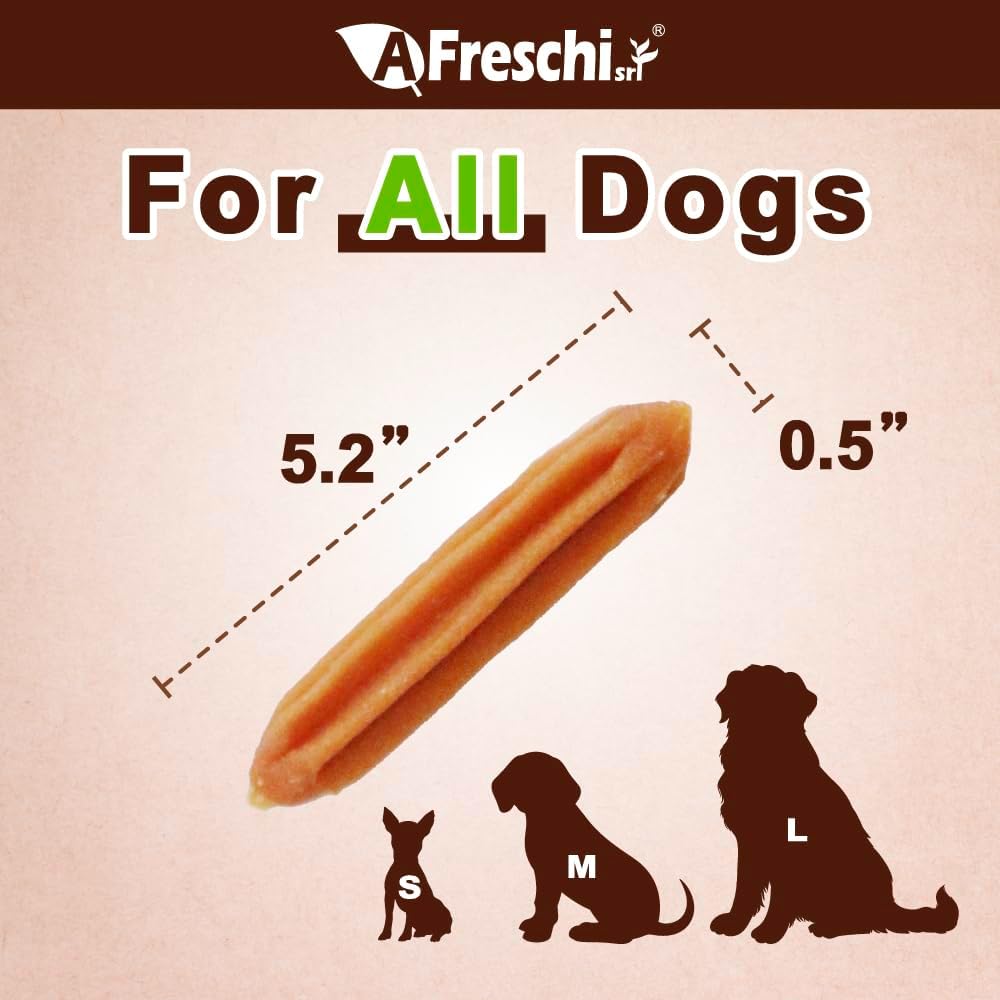 AFreschi Natural Turkey Treats Mini Bars – 6 oz, USA-Sourced Trukey, All-Natural, Hypoallergenic, Low-Fat, Healthy & Easily Digestible, Puppy & Training Snack