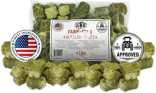 | Alfalfa Hay Food | Small Pet | Young and Adult | Cubes | 4 Pounds