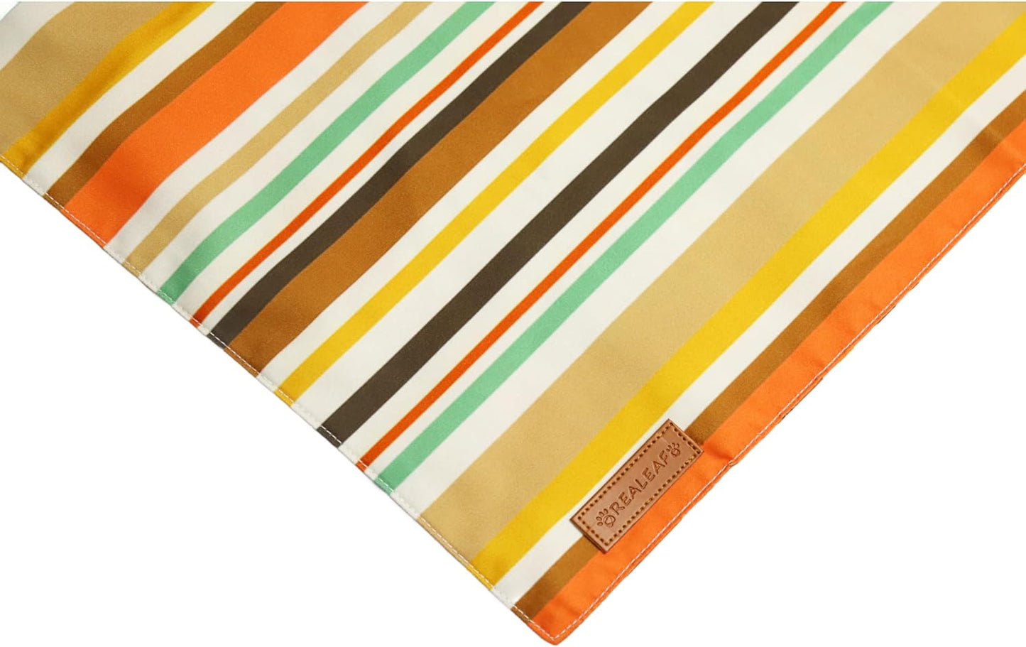 Realeaf Thanksgiving Dog Bandanas 2 Pack,Turkey Pumpkins Fall Stripe Pet Scarf for Boy and Girl, Premium Durable Fabric, Reversible Holiday Bandana for Medium and Large Dogs Pets