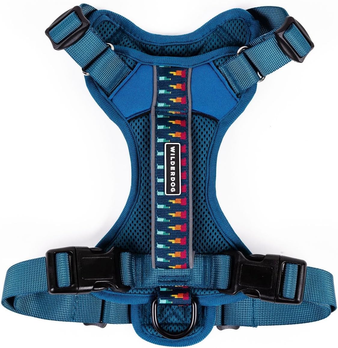 Wilderdog Lightweight Dog Harness with Reflective Straps - Large - Pacific Blue