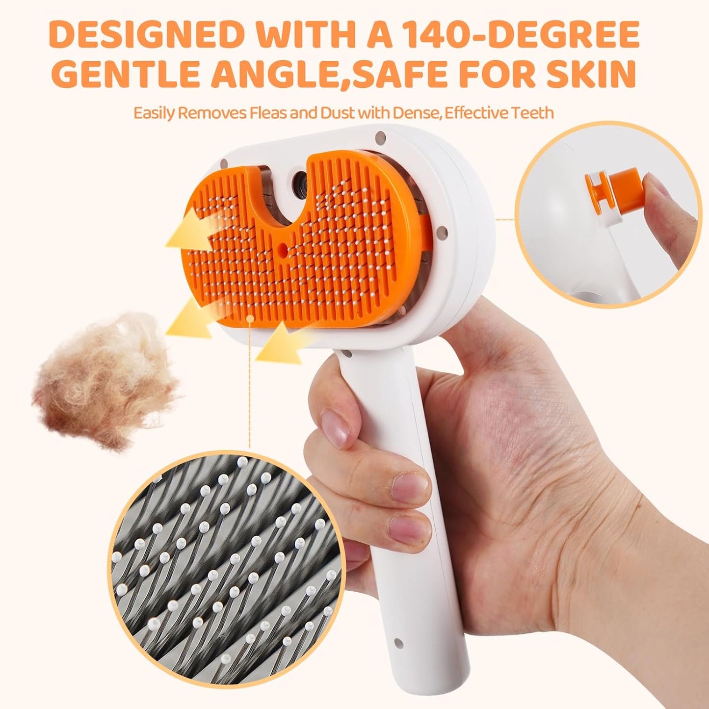 Cat Steam Brush-3 in 1 Pet Brush,Dog Shedding Tool Self Cleaning Pet Spray Depilation Comb with Release Button,Dog Steam Brushs,Cat Grooming Supplies for Long Short Haireds