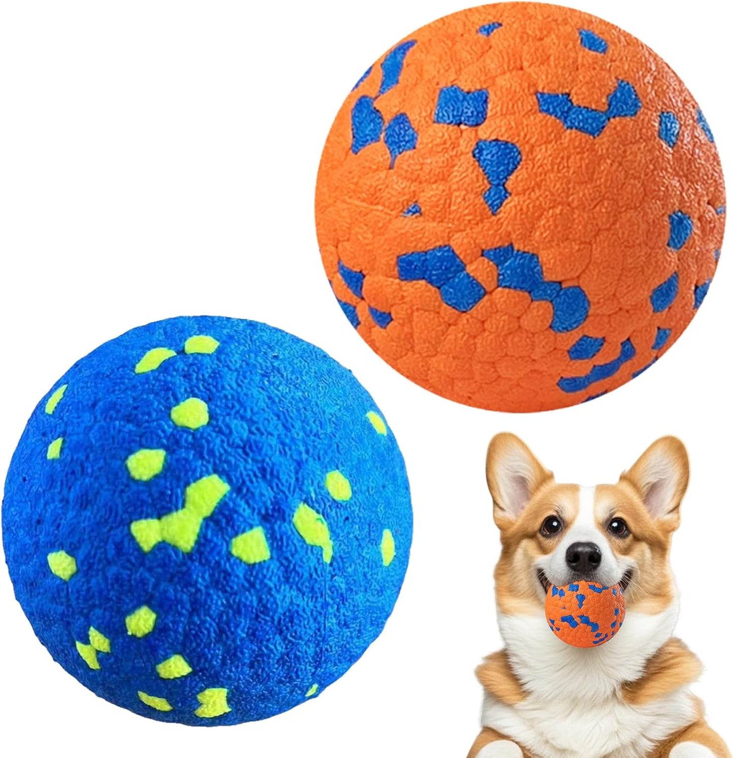 Dog Balls, Chew Toy Tennis for Aggressive Dogs, Interactive Toys for Tossing and Catching, Lightweight Toys That Float on Water, Balls for Large/Medium/Puppies Dogs