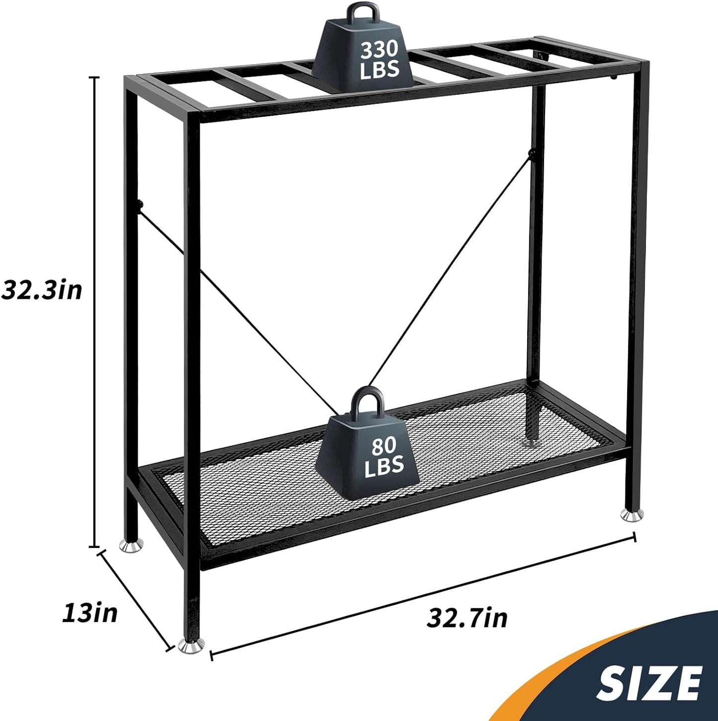 TONGMO Fish Tank Stand: The Perfect 29 Gallon Metal Aquarium Stand Measuring 32.7" W x 13" D x 32.3" H to Fit Your Aquatic Display Needs.