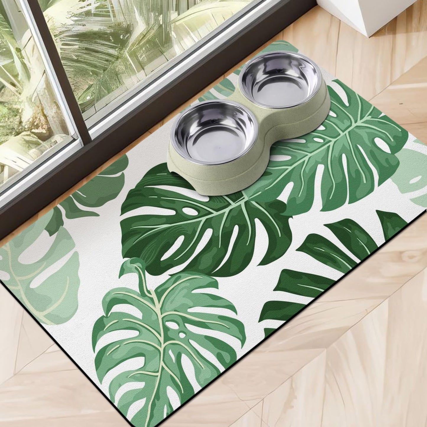 Dog Food Mat for Floors, Absorbent Bowl Mat for Water Dispenser, Quick Dry Cat Food Pet Supplies