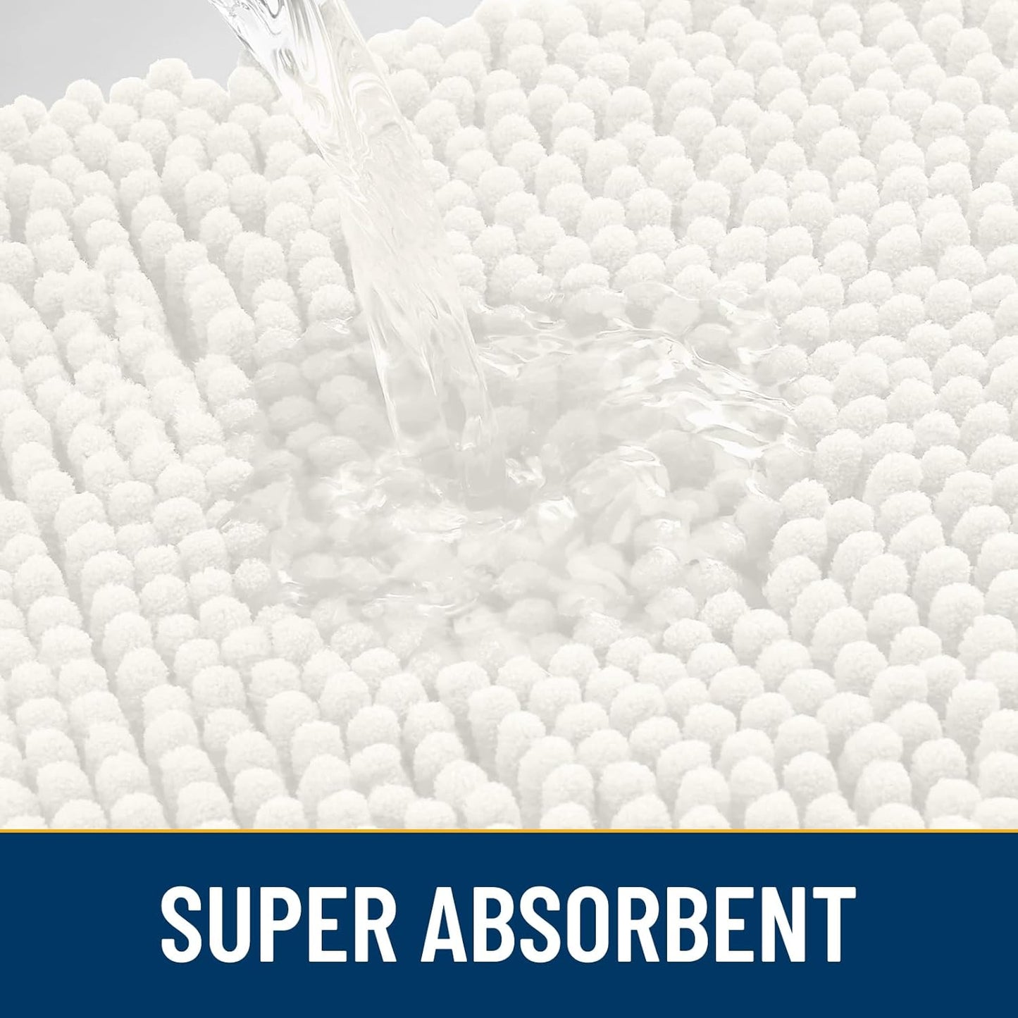 Smiry Dog Door Mat for Muddy Paws 24x16, Absorbs Moisture and Dirt Doormat, Non-Slip Washable Quick Dry Chenille Front Door Mat Indoor Entrance, Entryway Carpet for Inside Floor, Ivory