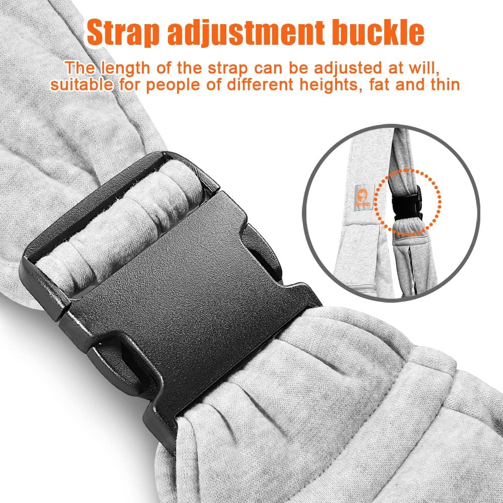 Tomkas Small Dog Sling Carrier - Zipper Pocket & Adjustable Strap - for 3-10 lbs Pets(Grey) Puppy