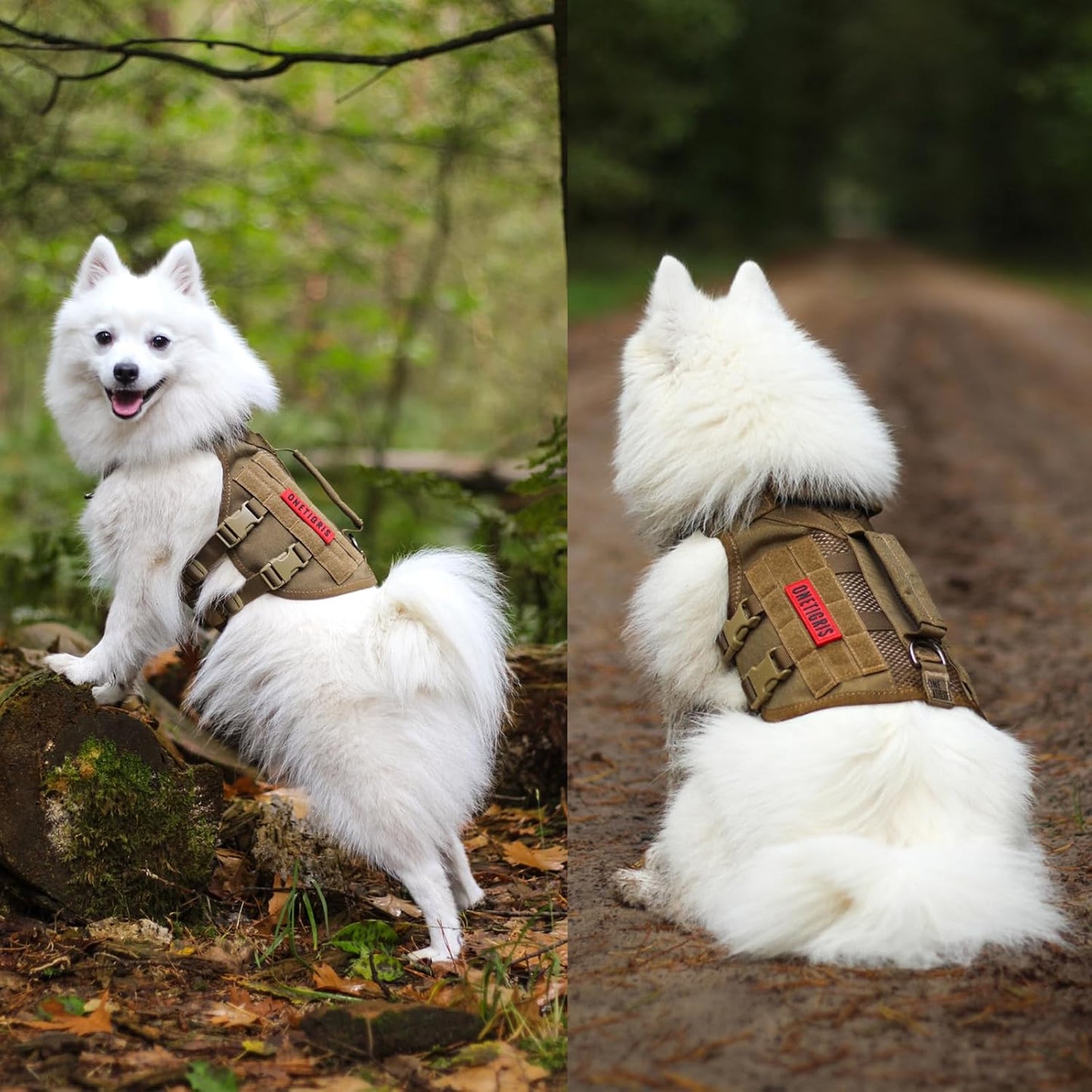 OneTigris No Pull Dog Harness for Small Dog, Mesh Design Breathable Military Dog Molle Vests with Handles, Service Dog Vest Harness for Walking Hiking Training