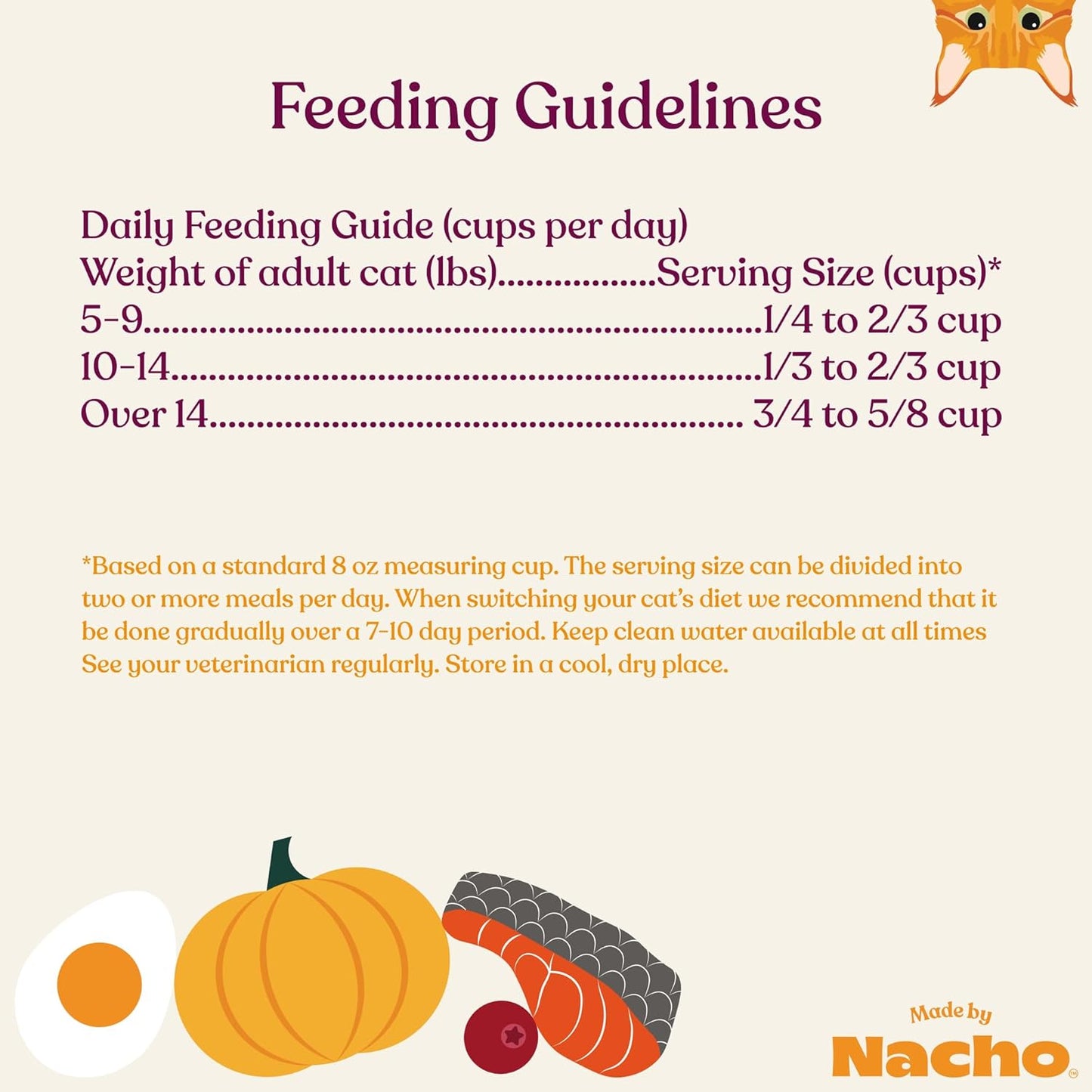 Made by Nacho Dry Cat Kibble 2lb Bag, High Protein and Grain-Friendly Premium Cat Food, Sustainably Caught Salmon and Pumpkin, Infused with Bone Broth for Hydration, Limited Ingredients, Single Bag