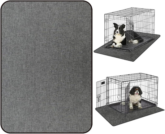Dog Crate Mat Liner, Washable Pee Pads for Dogs, Absorbs Urine, Non-Slip, Waterproof Under Dog Crate Mat Floor Protector, Protects Floors from Wear and Scratches, (29"x42")