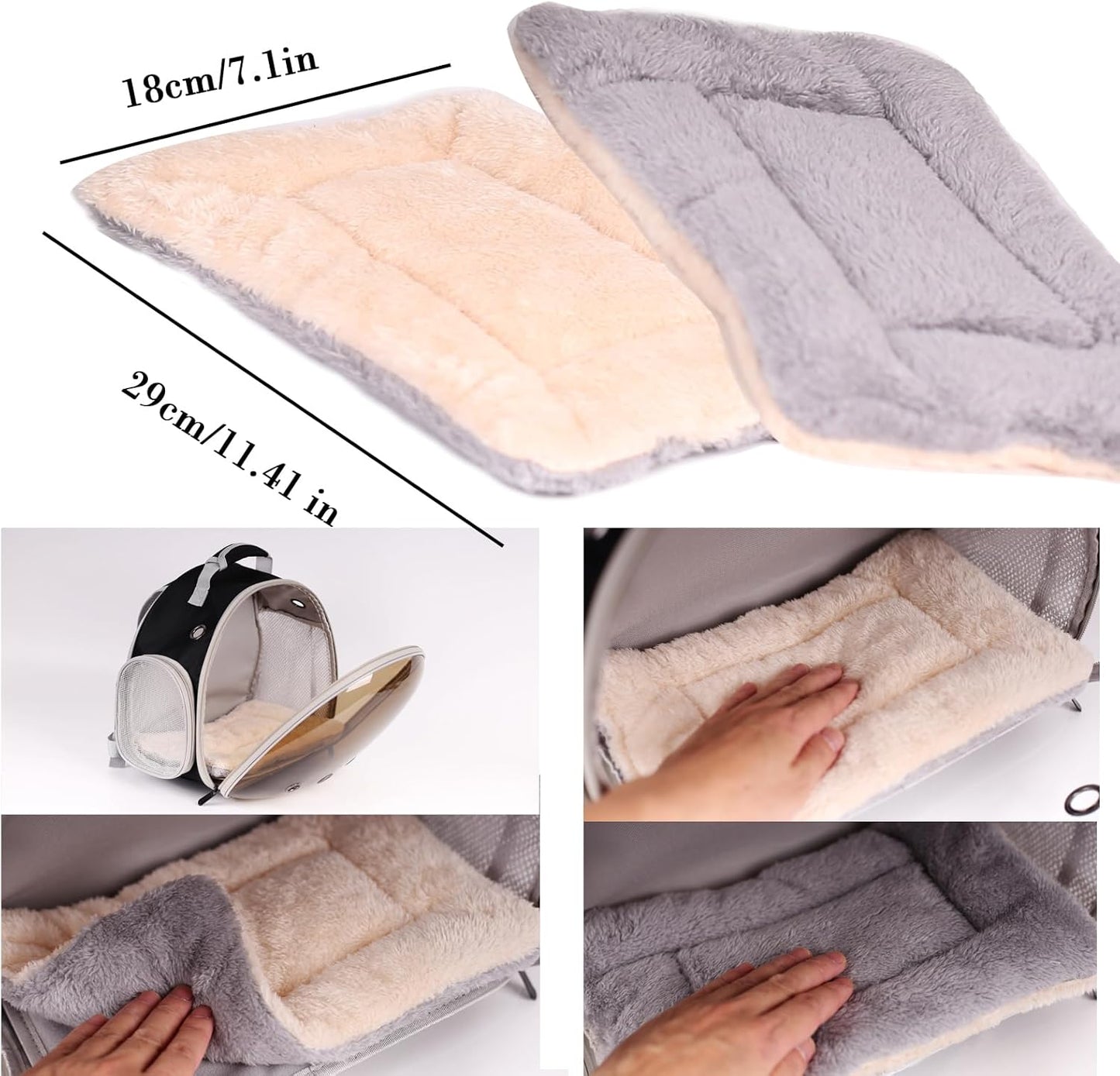 Bearded Dragon Travel Carrier Backpack with Soft Warm Mat Set,Lizard Backpack Carrier,Space Capsule Clear Bubble Window Astronaut Reptile Carrier Backpack for Guinea Pig,Sugar Glider,Bunny