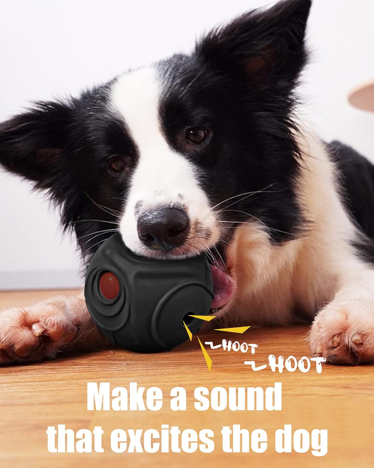 Giggle Ball for Dogs Owl Dog Toys for Aggressive Chewers Gift for Dog Natural Rubber Ball Cute Owl Hoot Medium Large Dog (Demon)