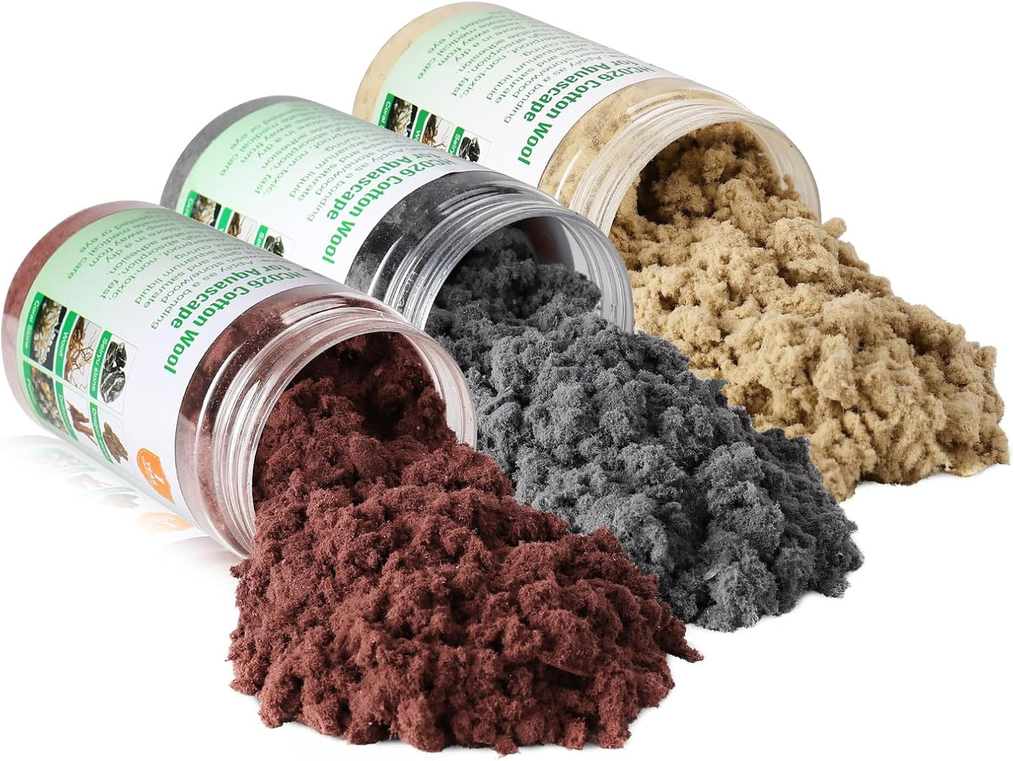 Cotton Wool for Aquascape- Gap Filler Cotton for Rocks & Wood | Aquarium Safe Bonding Material | Secure Adhesive Helper (Brownish red(Driftwood Color))