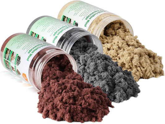 Cotton Wool for Aquascape - Gap Filler Cotton for Rocks & Wood | Aquarium Safe Bonding Material | Secure Adhesive Helper(Gray (Seiryu Stone Color))