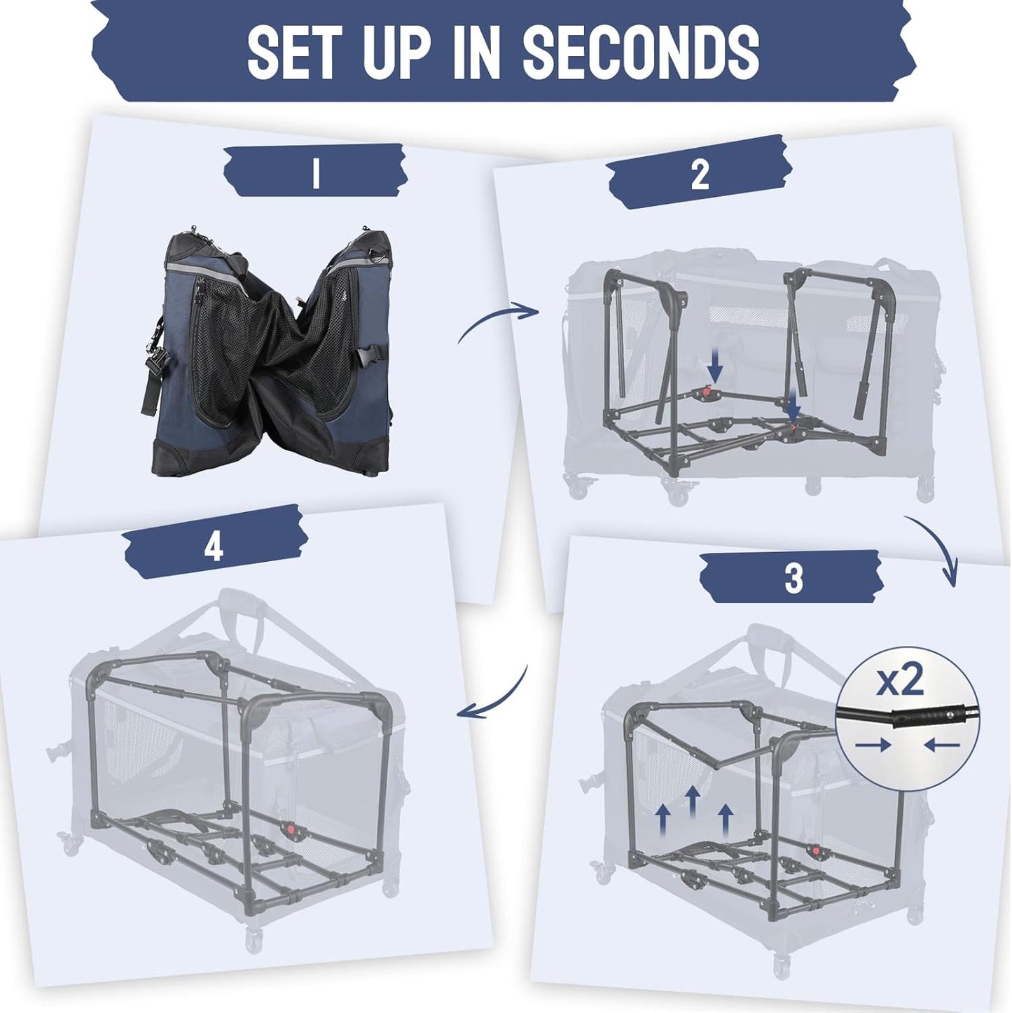 30IN Soft Collapsible Dog Crate w Detachable Wheels, Rolling Travel Dog Crate for Medium Breed Dogs, Portable Dog Kennel with Mesh Windows, Indoor & Outdoor Uses