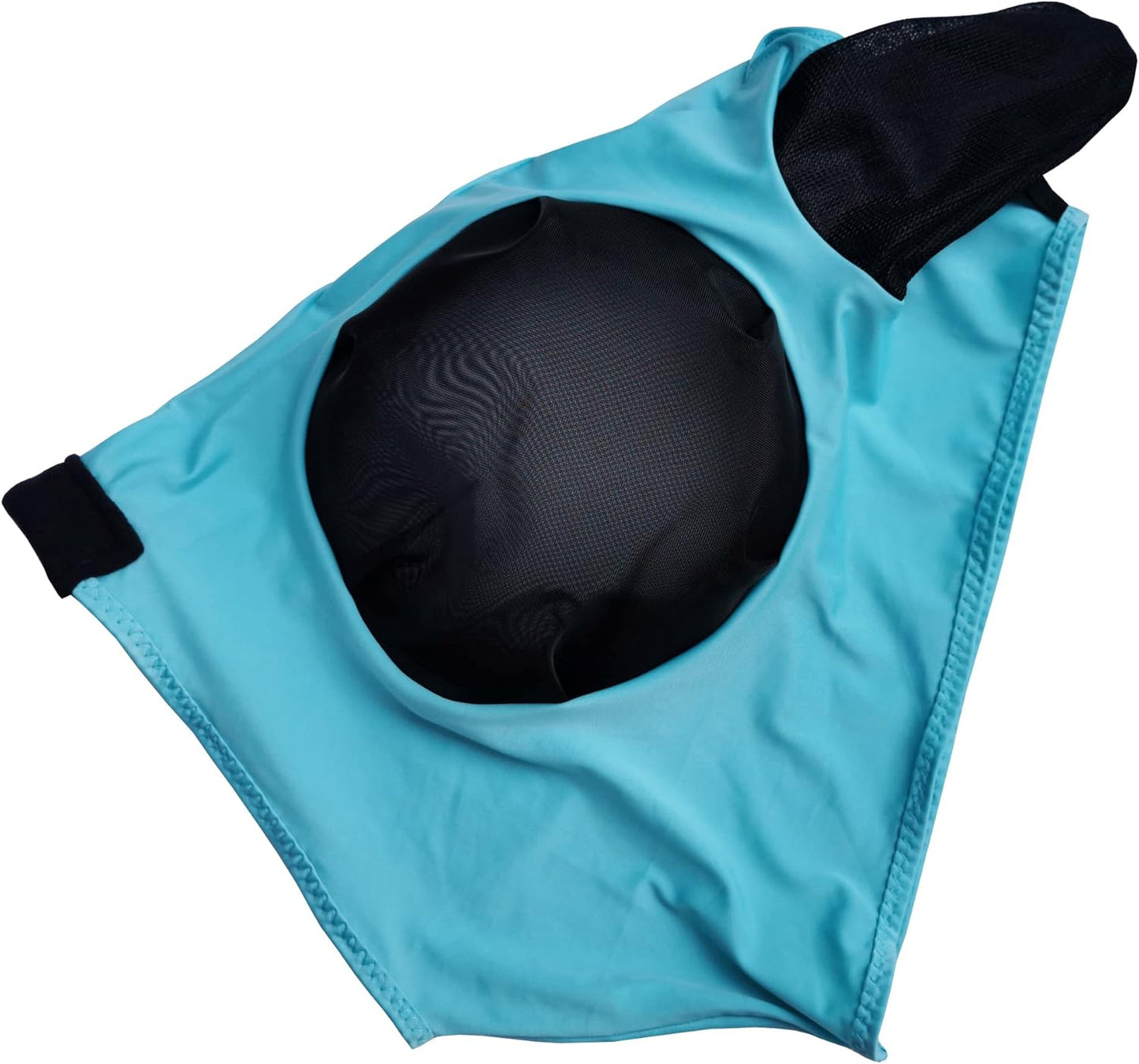 Horse Mesh Fly Mask with Ears, Soft Lycra Mesh Mask Anti-UV with Ears Pacific Blue, Full