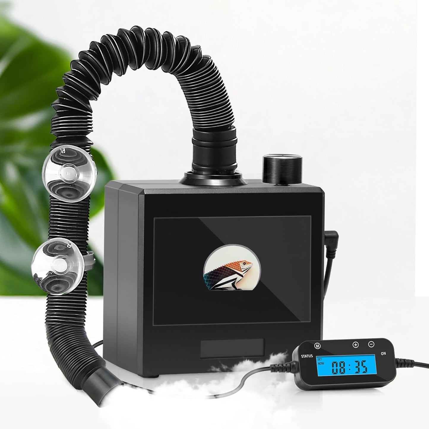 Reptile Fogger Humidifier for Glass Terrariums, Auto-Refill Misting System with Timer, Suitable for Reptiles/Amphibians/Grow Tents