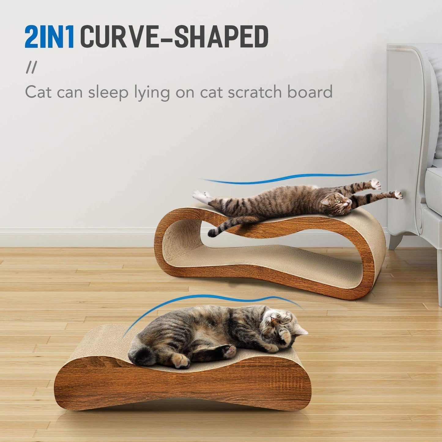 Cat Scratcher,2 in 1 Cat Scratching Board,Cat Cardboard,Scratch Lounger,Large,27.56 x9.45 x8.86 inch