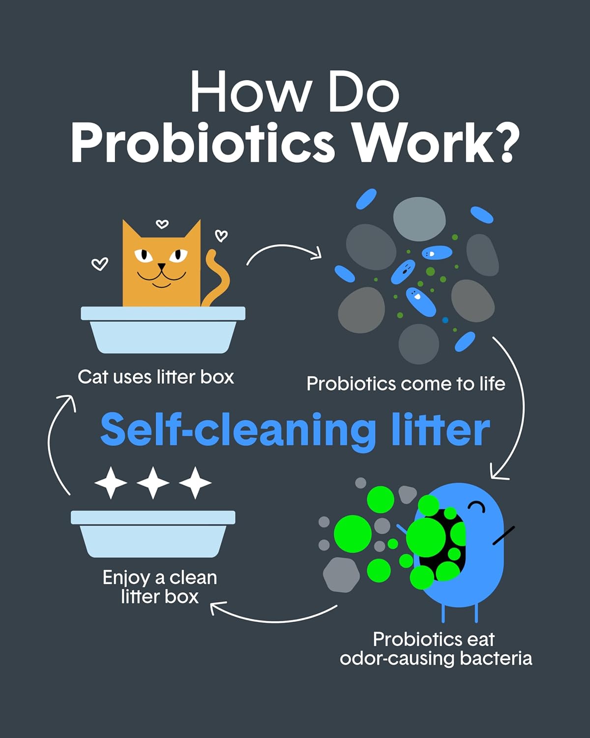 Boxie® Probiotic Cat Litter 40 Day Natural Odor Control, 40lb Clumping Kitty Litter (Clay)