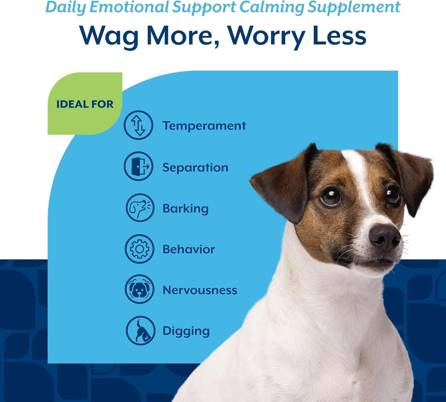 NaturVet Emotional Support Daily Calming Aid Dog Supplement - Helps Promote 24/7 Normal, Calm Behavior - for Dog Stress, Nervousness, Separation, Unwanted Behavior - 120ct Soft Chews