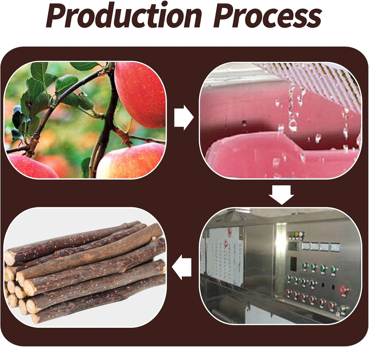 330g Natural Apple Sticks Rabbit Chew Toys, Bunny Teething Toys, Easy to Store in Jar, Ideal for Rabbit, Guinea Pig, Hamster, Chinchilla, Chipmunks, Squirrels, Gerbils and other Small Animals