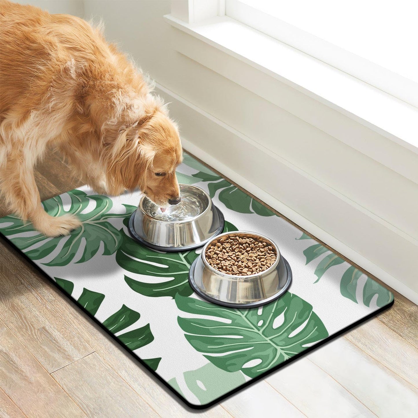 Dog Food Mats for Floors, Absorbent Dog Bowl Mat for Food and Water Dispenser Mat, Quick Dry Cat Food Mat Pet Supplies