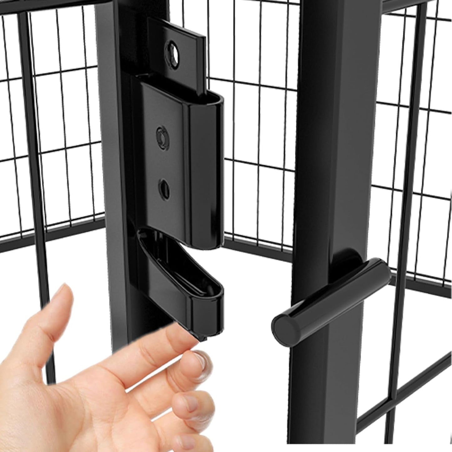 Dog Playpen, Outdoor Dog Fence, 16 Panels, 40" H Dog Pen for Large/Medium/Small Dogs, Heavy Duty Metal Pet Fence with Gate, Portable Dog Fence for RV Camping and Yard (Black)