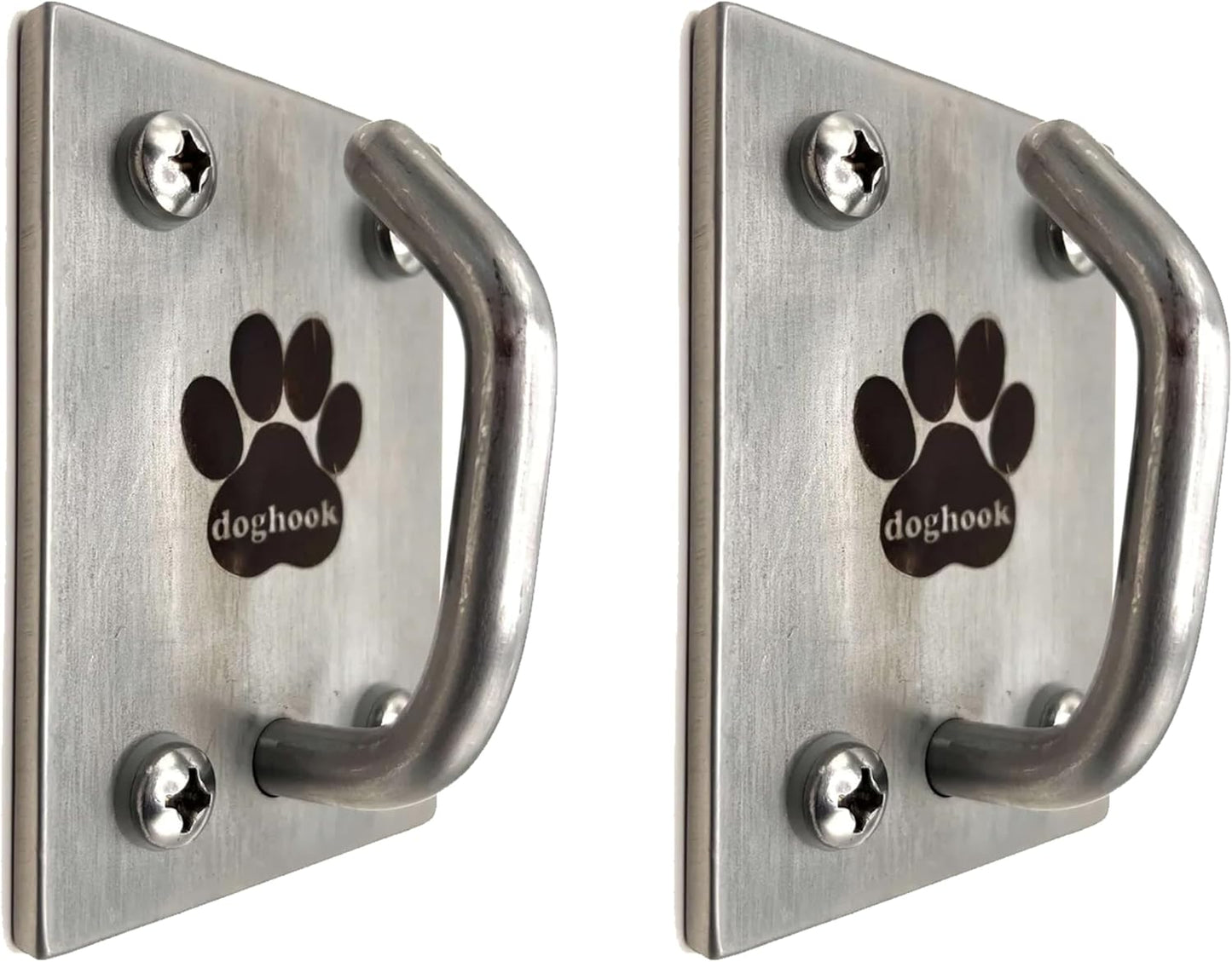 Canine Hitch- Secure Dog Leash Parking Mounted Indoor – Outdoor Wall Hook - Tie Out Stainless Steel Practical Lead Management for Home & Business, Ultimate Strength 2 Pack