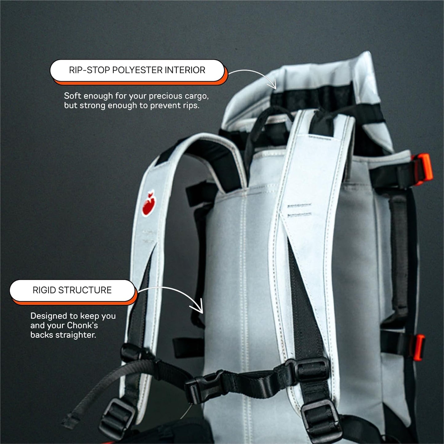 The Maxine One Medium Dog Carrier by Little Chonk | Dog Backpack Carrier for Medium Sized Breeds | Adjustable Front Facing Pet Carrier for Travel | Dog Hiking Backpack - Bark After Dark Black