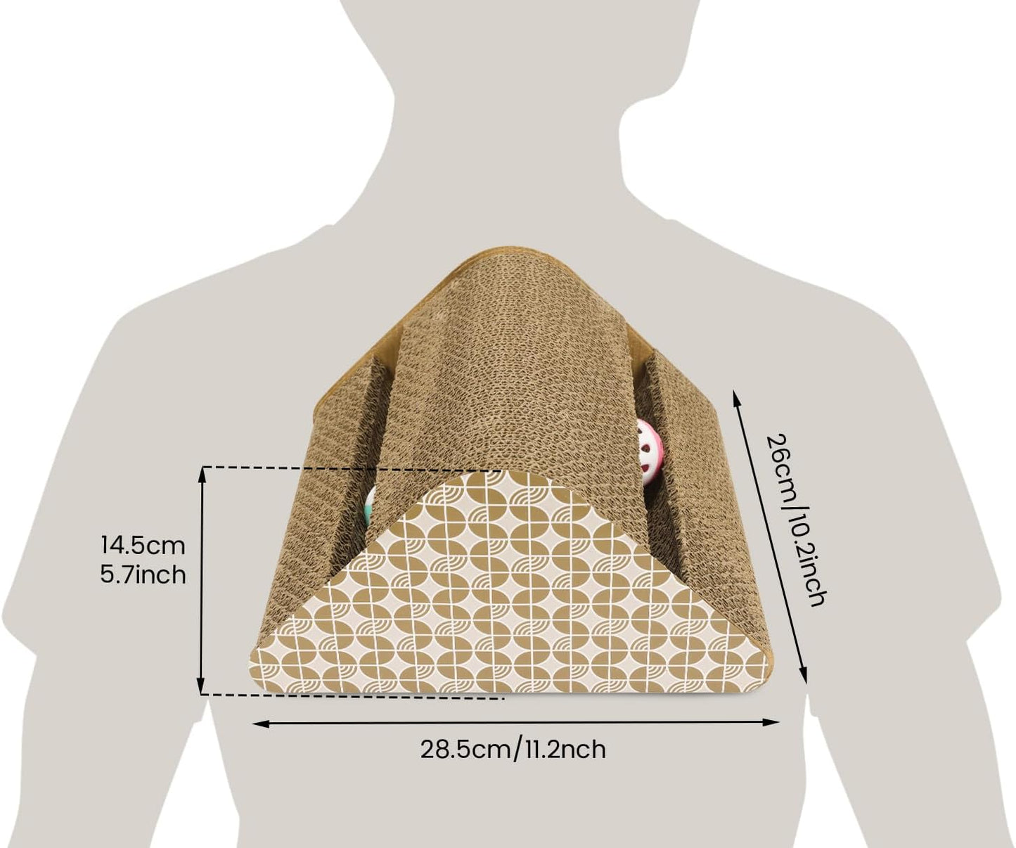 OSWINMART Parrot Cardboard Toy with Jingle Ball