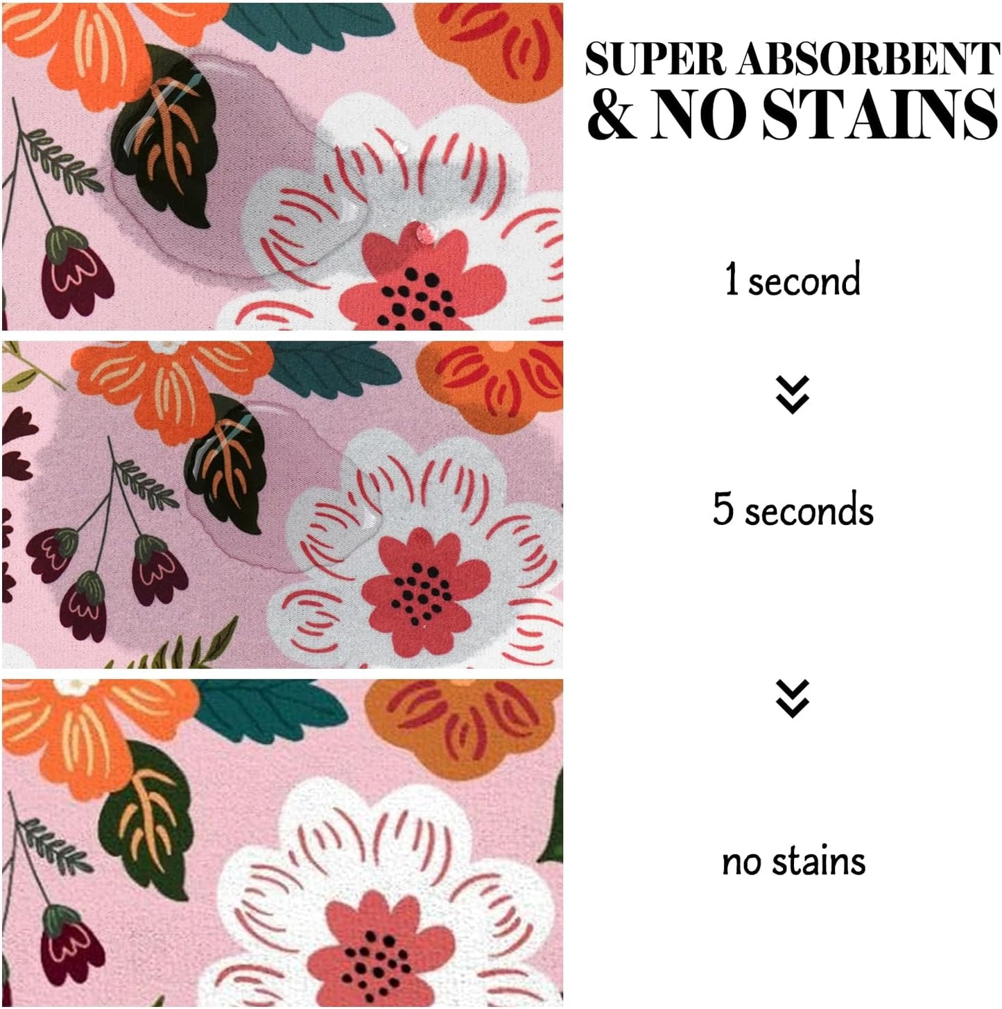 Dog Food Mats for Floors, Absorbent Dog Bowl Mat for Food and Water Dispenser Mat, Quick Dry Cat Food Mat Pet Supplies