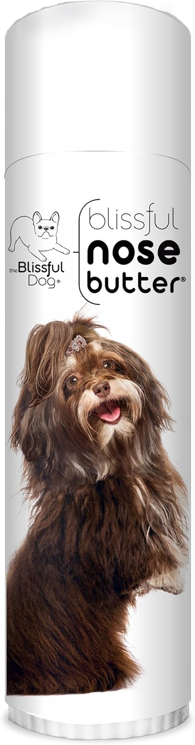 The Blissful Dog Havanese Nose Butter for Dry, Cracked Skin, Lick-Safe Dog Nose Balm with Moisturizing Shea Butter, Almond, Olive, and Essential Oils, Pet Supplies, Uncented, 0.50 oz.