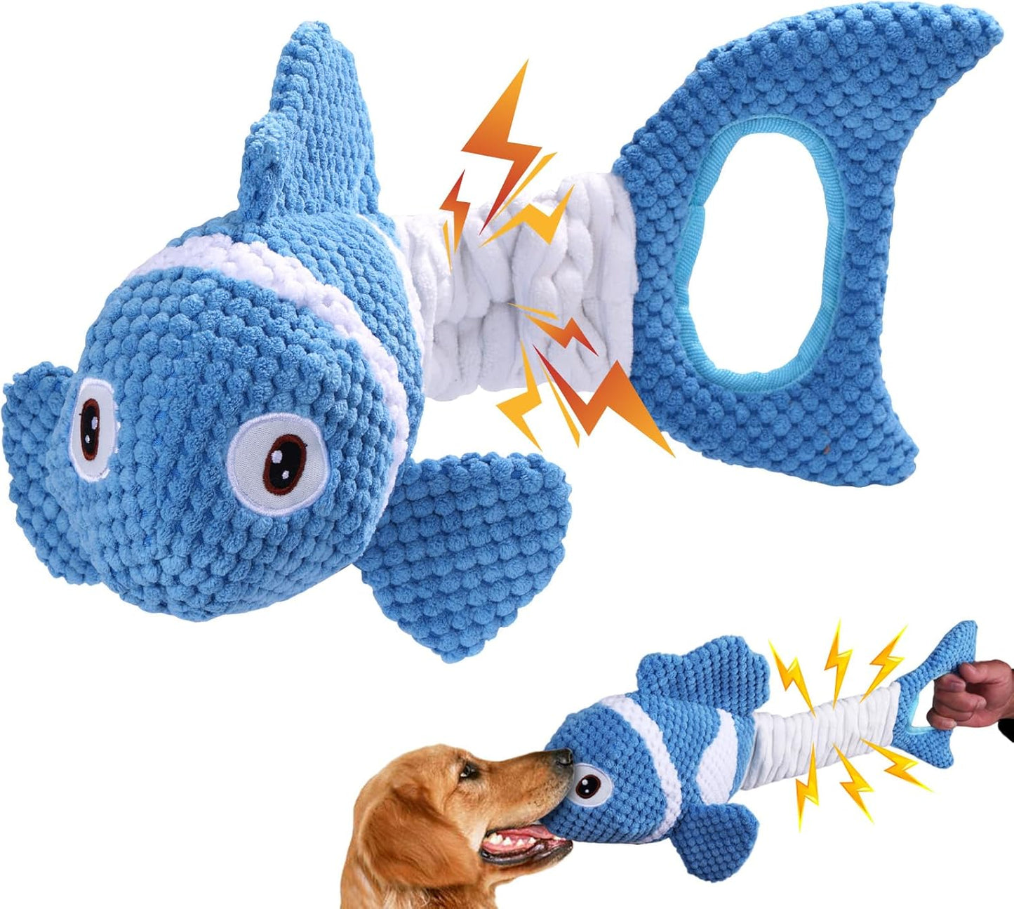 Squeaky Dog Toys - Plush Toy, Durable, Stretchy, Keeps Dogs Busy, Interactive Dog Toys Stress Release Game for Boredom Suitable for Small Medium and Large Dogs