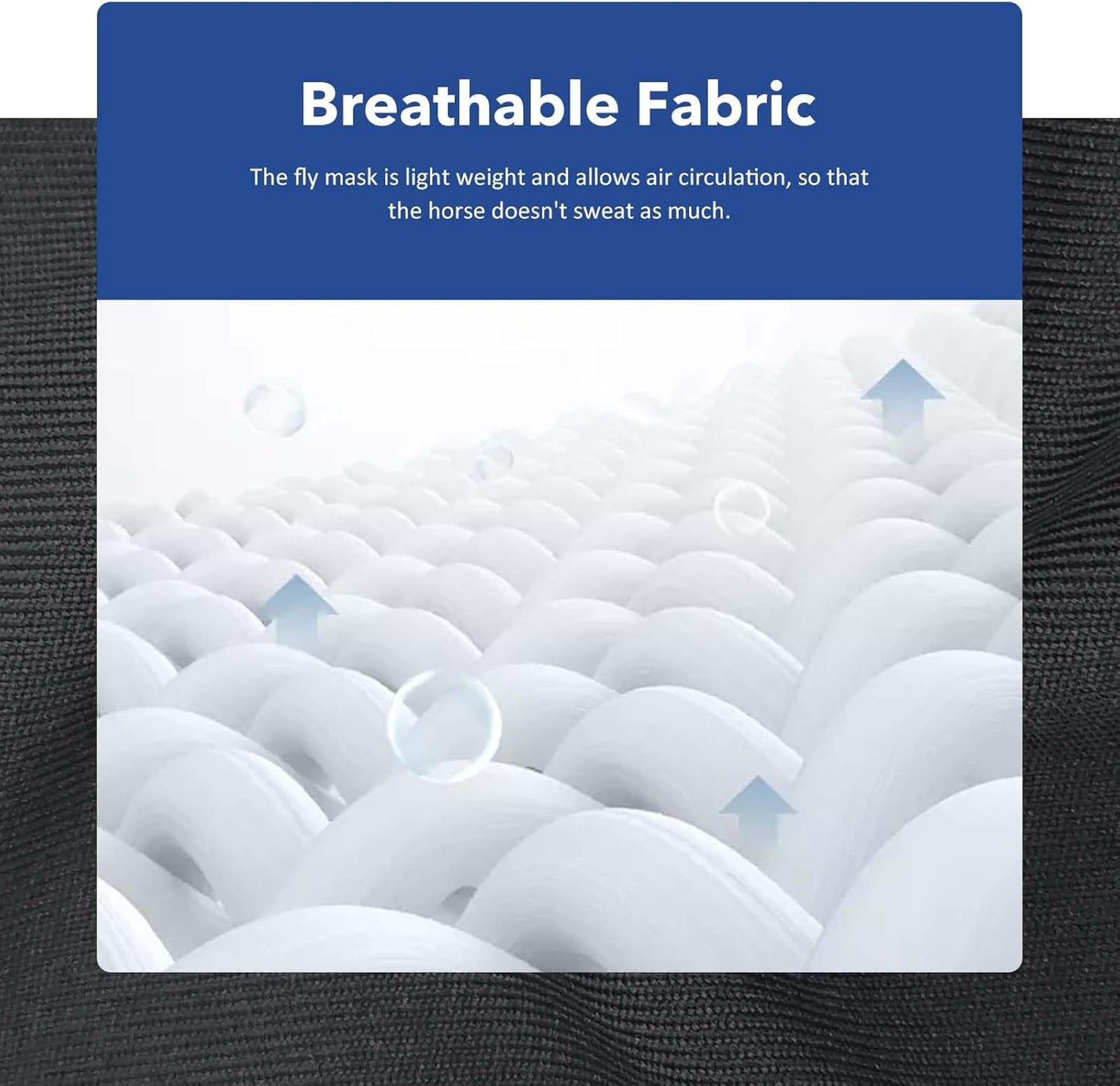 Harrison Howard Super Comfort Stretchy Fly Mask Large Eye Space with UV Protection Soft on Skin with Breathability Doodle Aztec Full Size