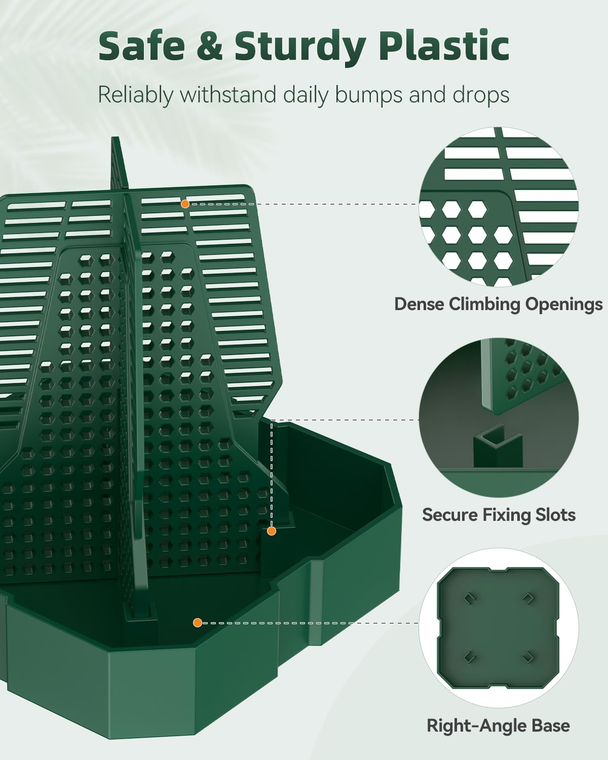 Pawfly Reptile Feeder Box, Chameleon Feeding Bowl, Climbable Chameleon Feeder, Bearded Dragon Food Keeper, Insect Container for Lizards, Geckos, and Frogs