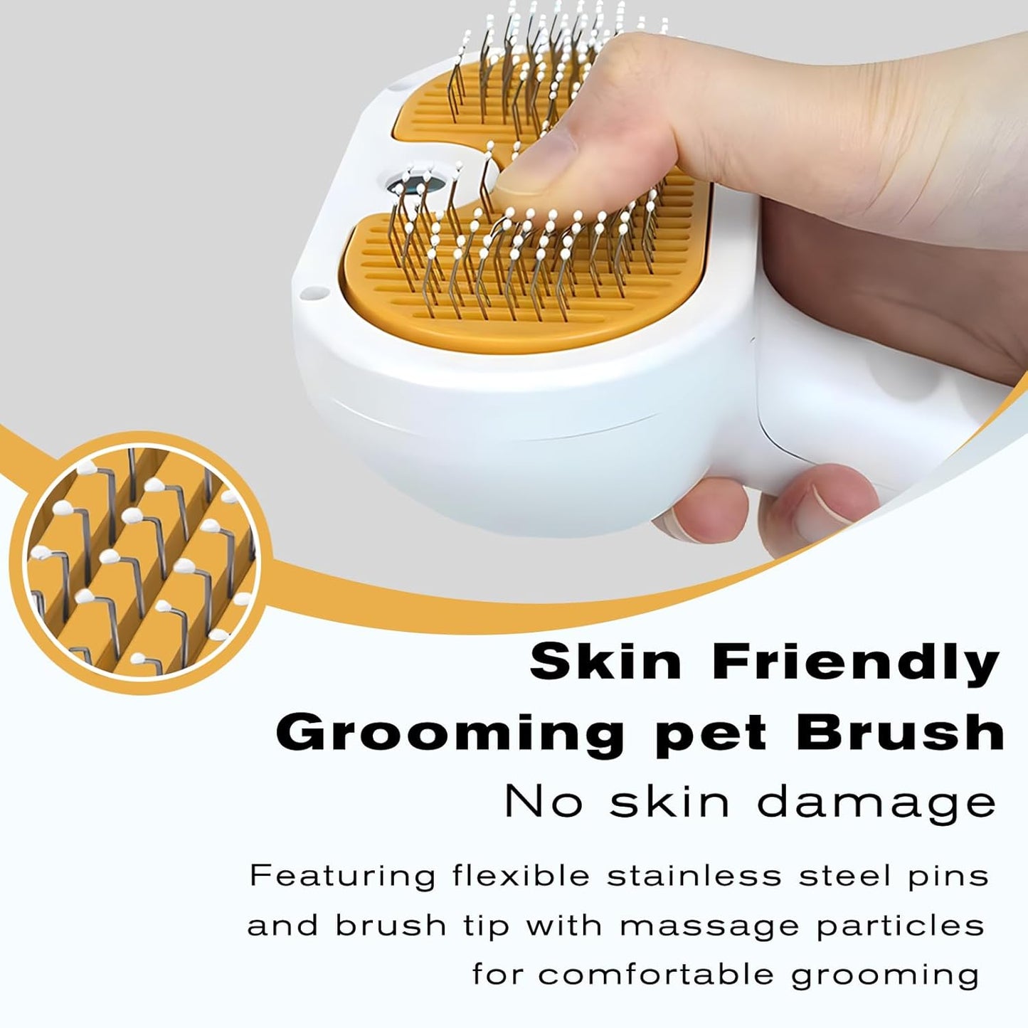 Pet Steam Brush for Dog & Cat – 3-in-1 Spray Hair Removal Comb – Steam for Shedding & Grooming – Water Brush for Long & Short Haired Pets – Spritz Defur Comb – Includes Waterless Shampoo