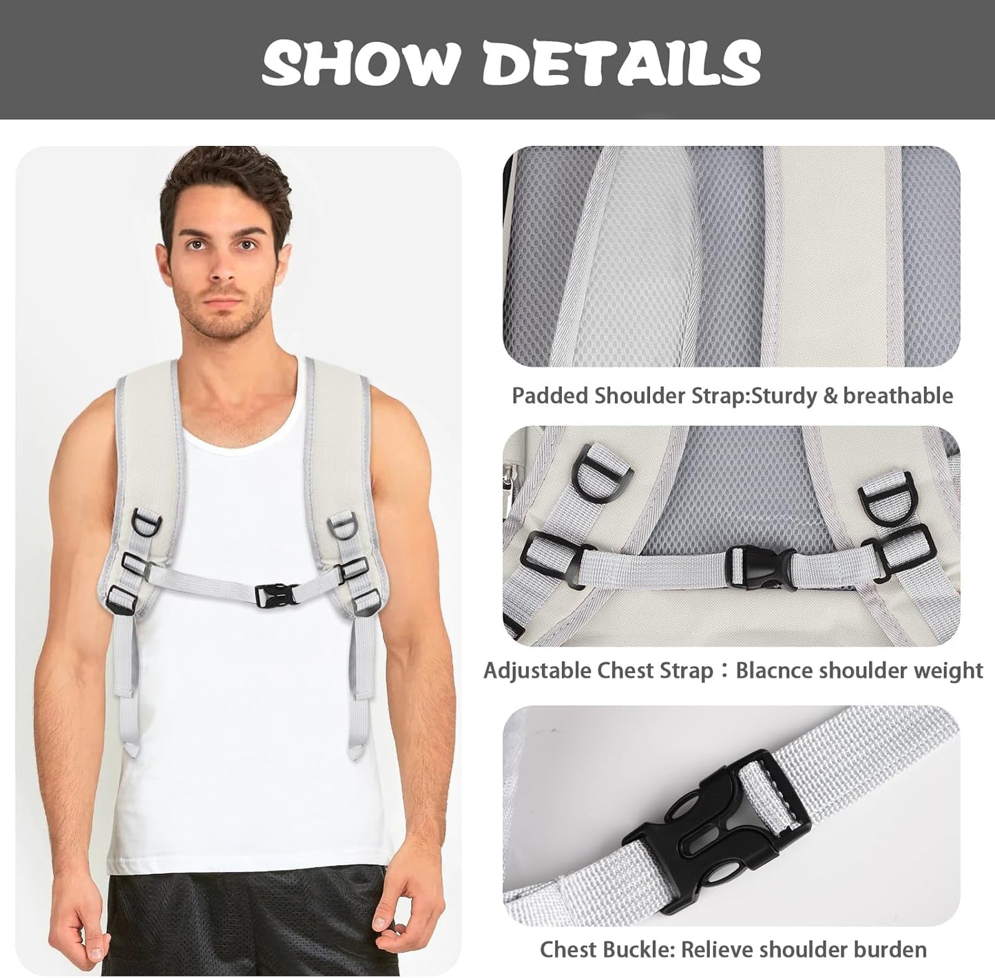 Cat Backpack Carrier,Pet Carrier Airline Approved for Small Dog Cat Puppy Kitten Bunny,Ventilated Mesh Design Animal Backpack for Hiking Camping Travel Bag (Creamy White)