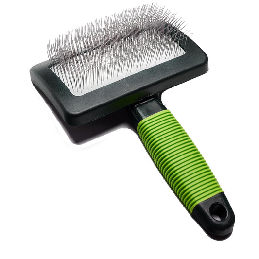 Slicker brush for dogs doodle grooming poodle with long soft pin slicker brush perfect for thick fur dogs fluffy,grooming,shedding.goldendoodle