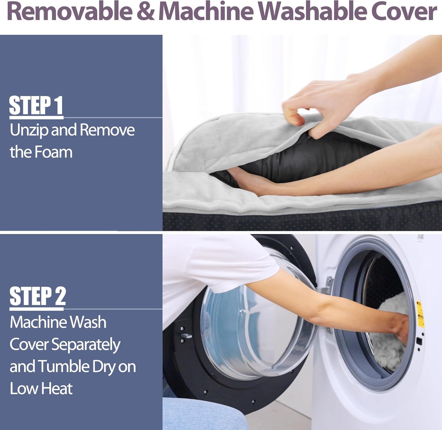 XXL Dog Bed with Bolsters, Orthopedic Dog Bed for Extra Large Dogs, Waterproof Pet Couch Beds XLarge, Big Pet Sofa with Removable Washable Cover, Nonskid Bottom (XX-Large,Grey White)