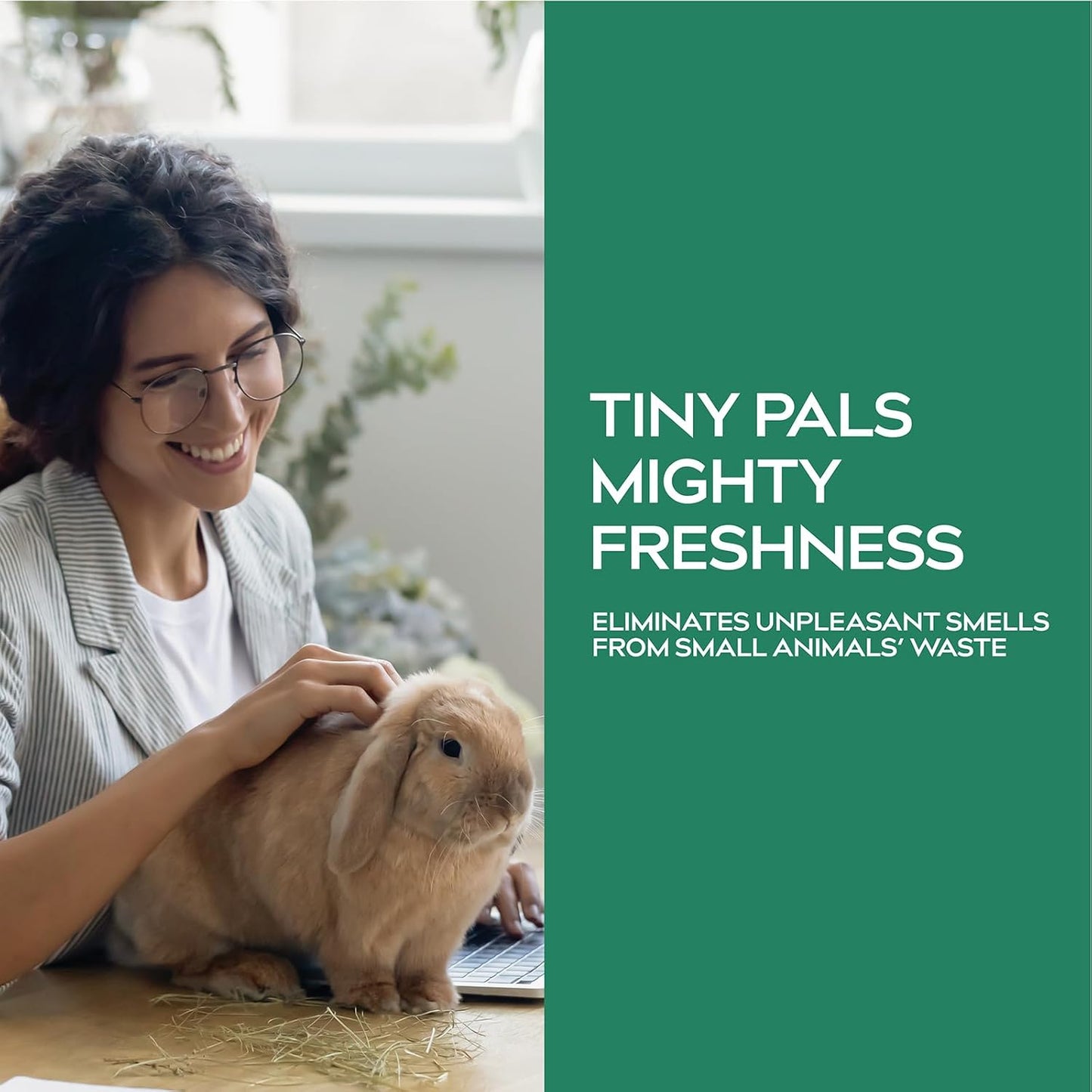 Small Animal Cage Deodorizer Spray – Unscented Natural Mineral Formula to Remove Odors in Hamster, Rabbit, and Guinea Pig Cages – 9 Fl Oz