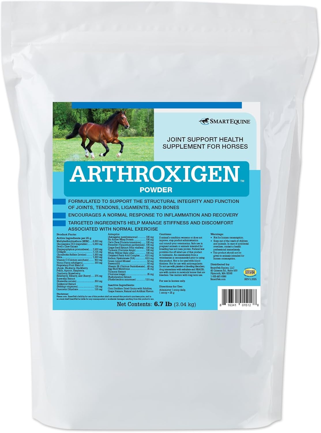 Uckele by SmartEquine Arthroxigen | Horse Joint Supplement, Glucosamine & MSM for Horses | Encourages Strong Joints Mobility, Soft Tissue and Overall Wellness | 6.7 lb Bag