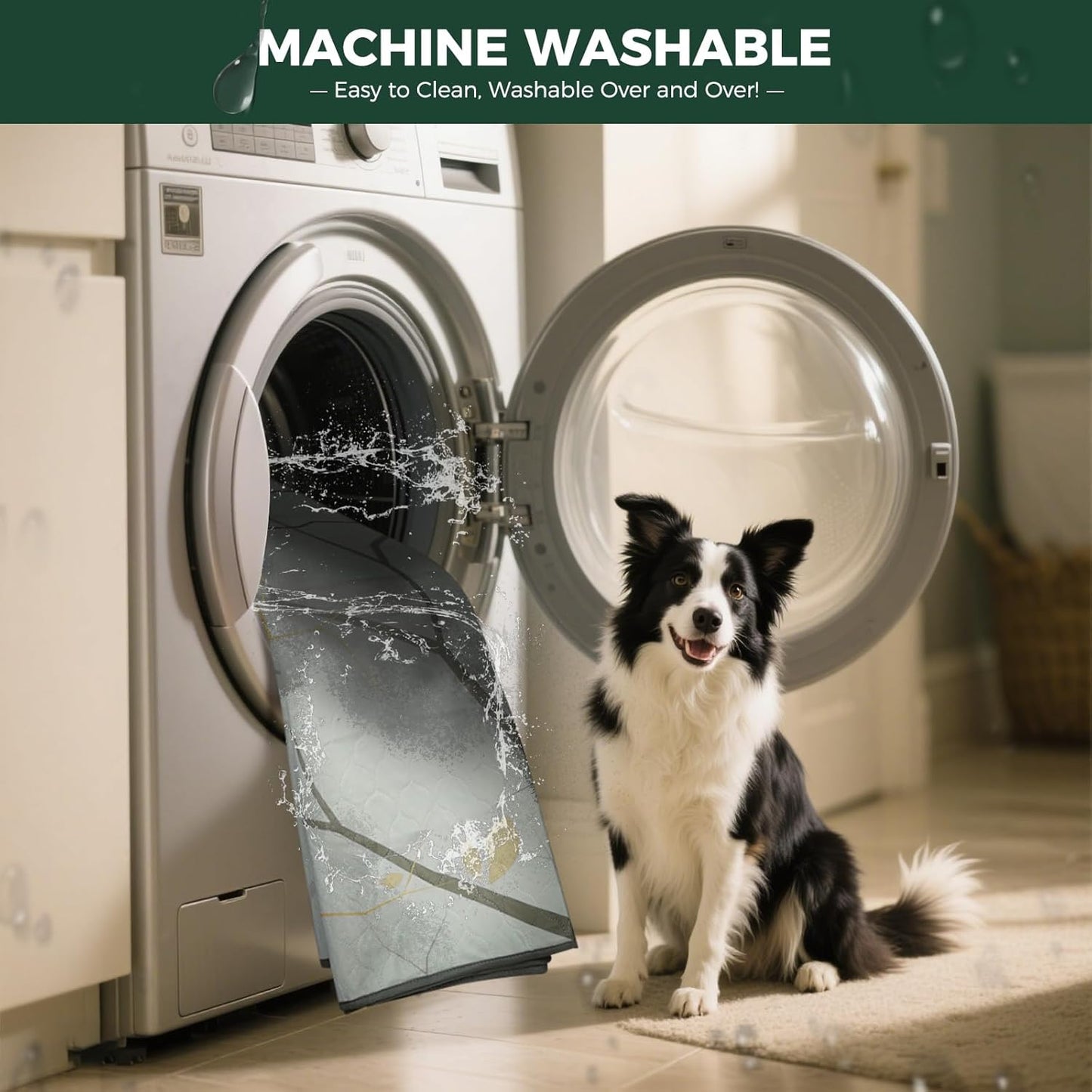 FXW Washable Pee Pads for Dogs, Puppy Pads with Super Absorbent, Specifically Designed for FXW Rollick/Homeplus 32 inch 8 Panels Dog Playpen, 71" Square, Branch, 1 Pack