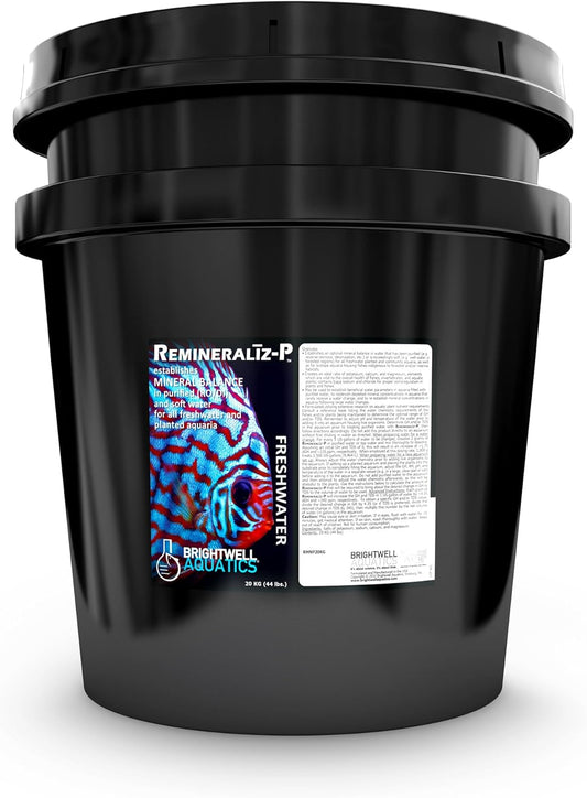 Brightwell Aquatics Remineralīz-P – Restores GH & TDS for Freshwater Aquariums, Replenishes Essential Minerals for RO & Distilled Water, Supports Fish & Plant Health, 20kg