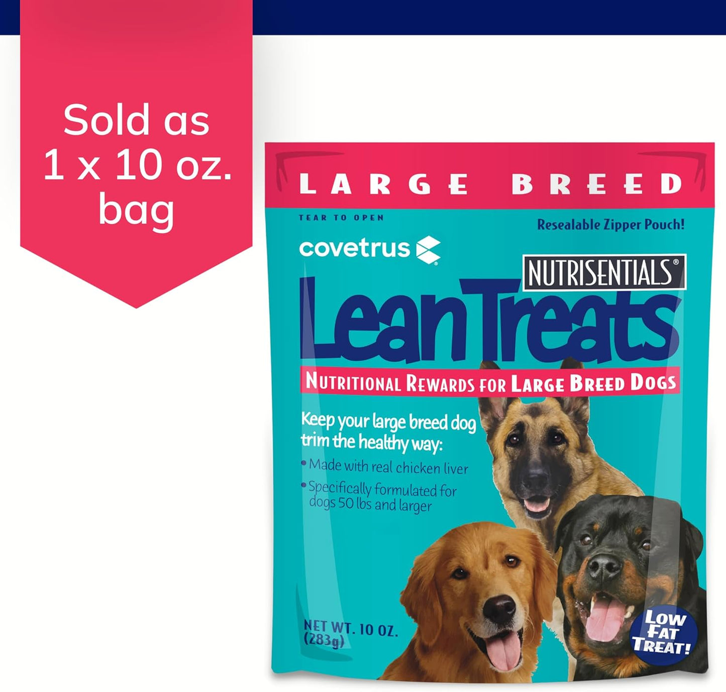 Butler Lean Treats Nutritional Rewards For Large Dogs (1 Pack), 10 Oz/Large