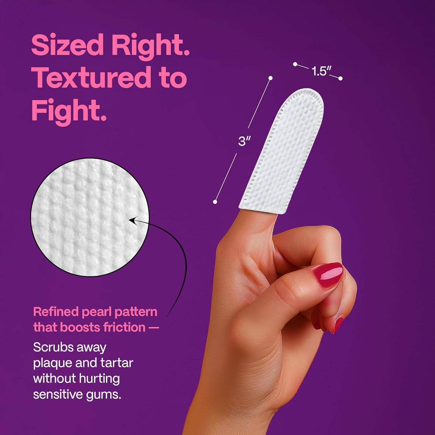 DOCO Dog Teeth Cleaning Wipes Dental Finger Wipes for Cats & Dogs Remove Plaque & Tartar, Freshen Breath, No Rinse, Easy & Effective Pet Tooth Cleaning Kit for Oral Care, Bacon Flavor, 50 Count