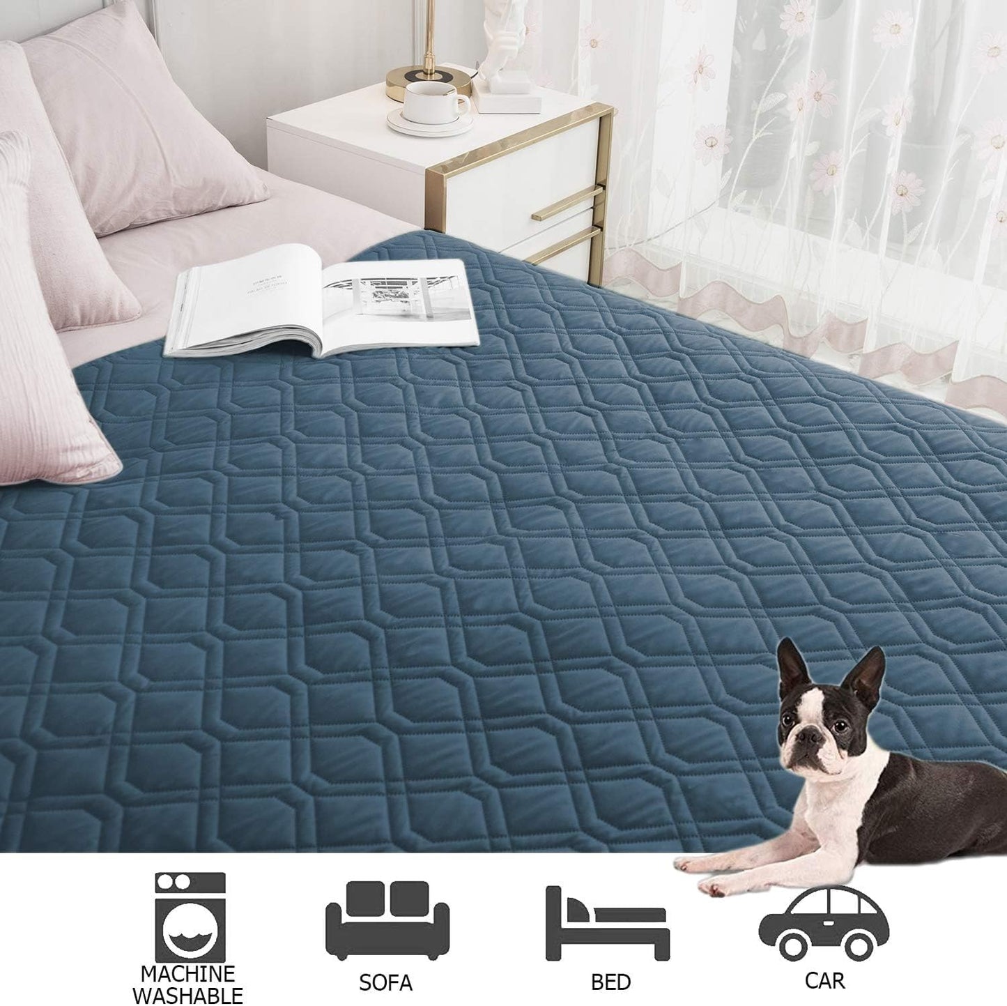 Ameritex Waterproof Dog Bed Cover Pet Blanket for Furniture Bed Couch Sofa Reversible