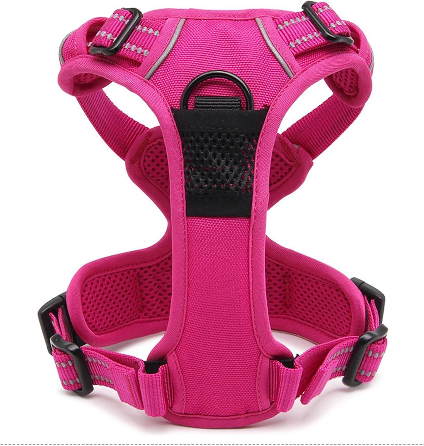 TRUE LOVE Adjustable No-Pull Dog Harness Reflective Pup Vest Harnesses Comfortable Control Brilliant Colors Truelove TLH5651(Fushcia,L)