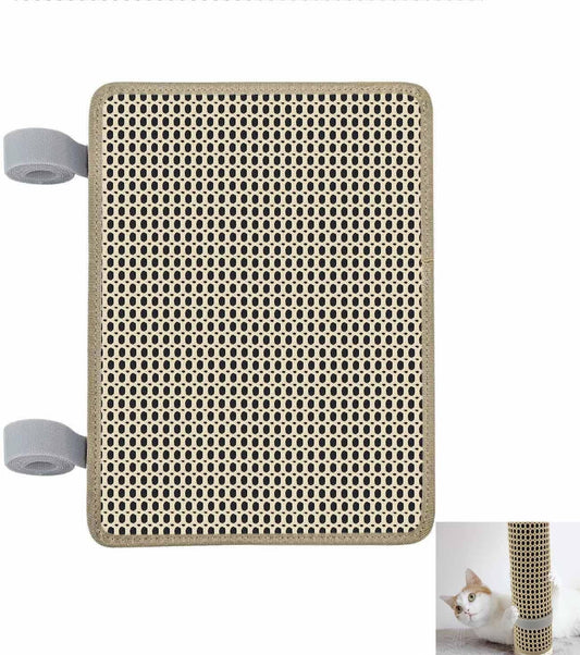 Cat Nail File Scratcher Wrapped Around Cat Scratching Post, 14.81x11.12 Inches, Cat Scratch Pad That Files Nails, Protects Post