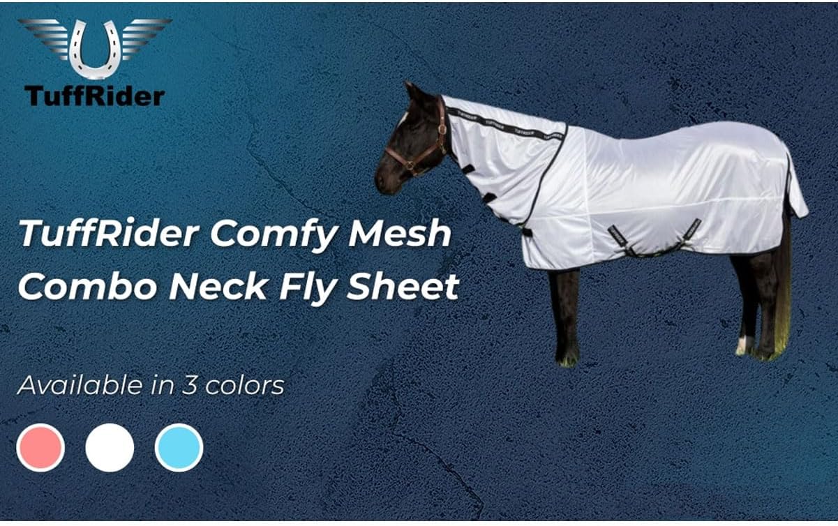 TuffRider Comfy Mesh Combo Neck Fly Sheet - White - 72