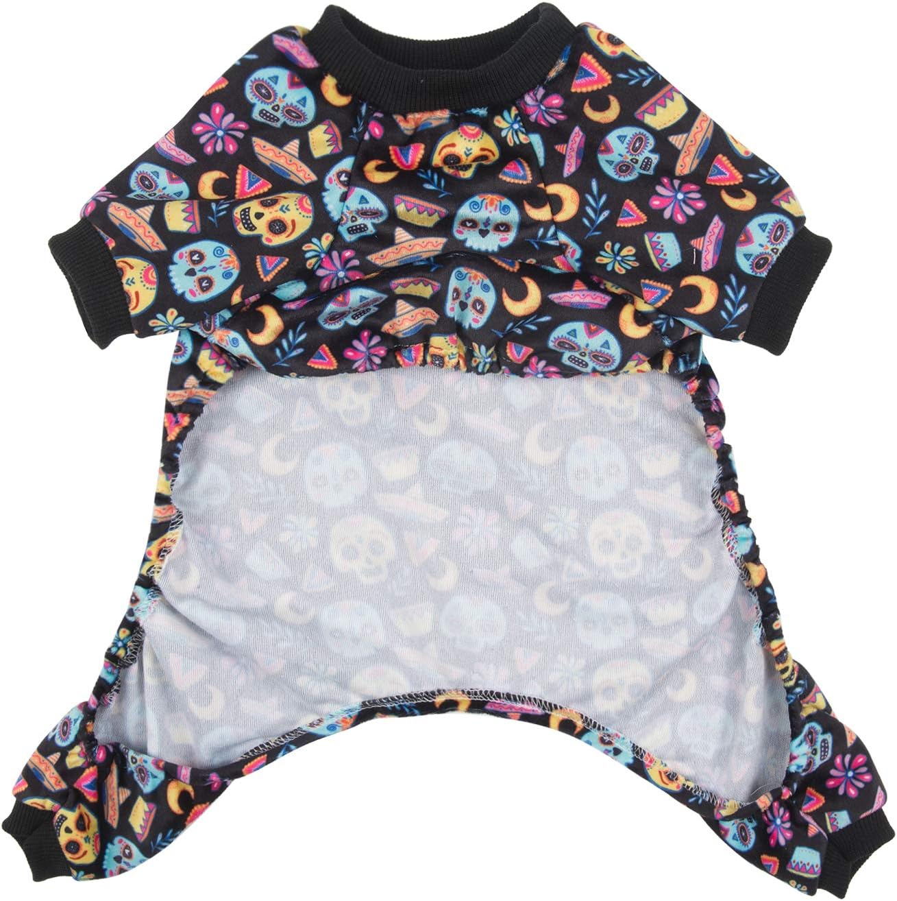 CuteBone Small Dogs Outfit Soft Puppy Onesies Pjs Halloween Dog Pajamas Pet Coat Cat Apparel Comfy Doggie Jumpsuit Bodysuit for All Seasons P73XXL